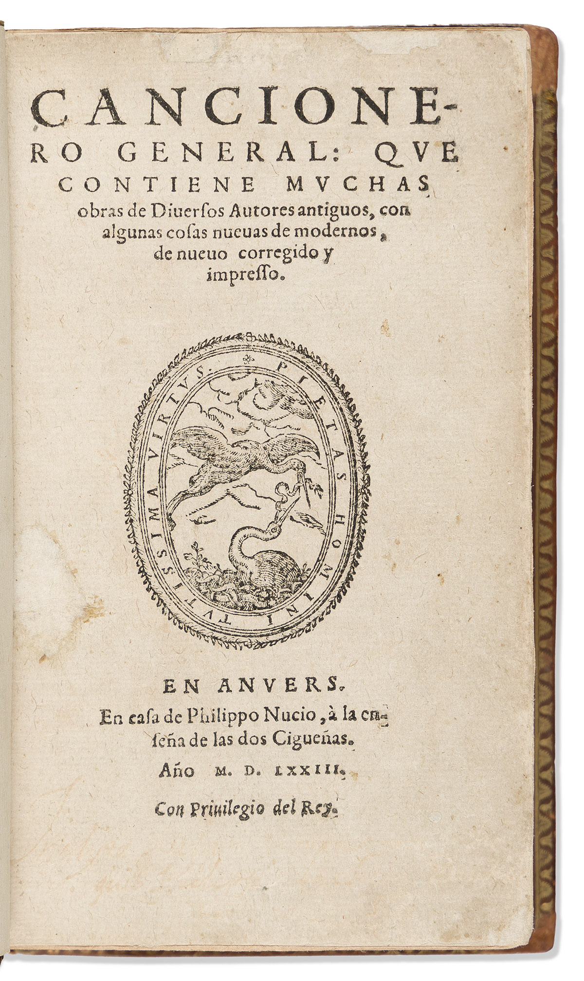 Castillo, Hernando del (fl. 1510) Cancionero General que Contiene Muchas Obras de Diversos Autores Antiguos.